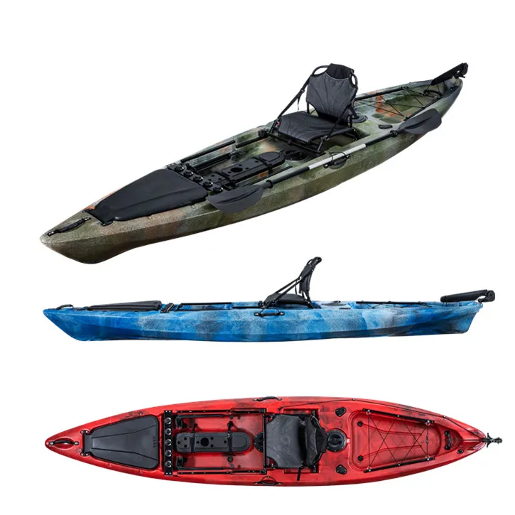 LSF Kayak 3.95m 1Persons Normal Footrest Paddle KayakFishing Boat For Sea And Outdoor Sports With Big Capacity From Durable HDPE