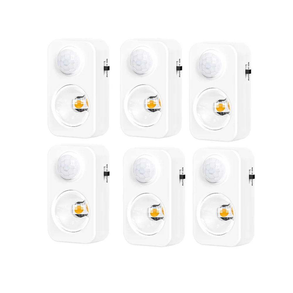 USB Rechargeable PIR Motion& Light Sensor Mini Led Cabinet Light Emergency Light for Kitchen,Stair,Corridor