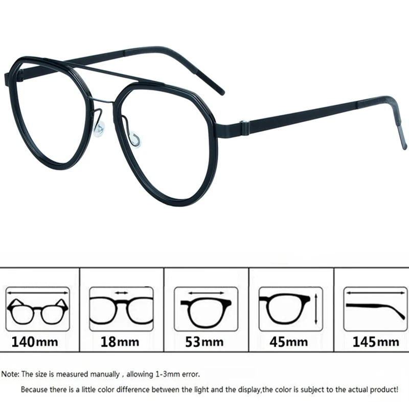 وجه كبير مزدوج شعاع الرجعية التيتانيوم الإطار البيضاوي جولة الرجال إطارات النظارات النساء الراقية إطارات نظارات نظارات زرقاء 9745