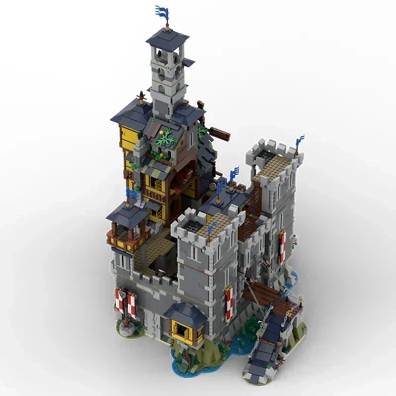Moc Building Bricks Military Castle Model Black Falcon Trebuchet Technology Modular Blocks Gift Christmas Toys DIY Sets Assembly