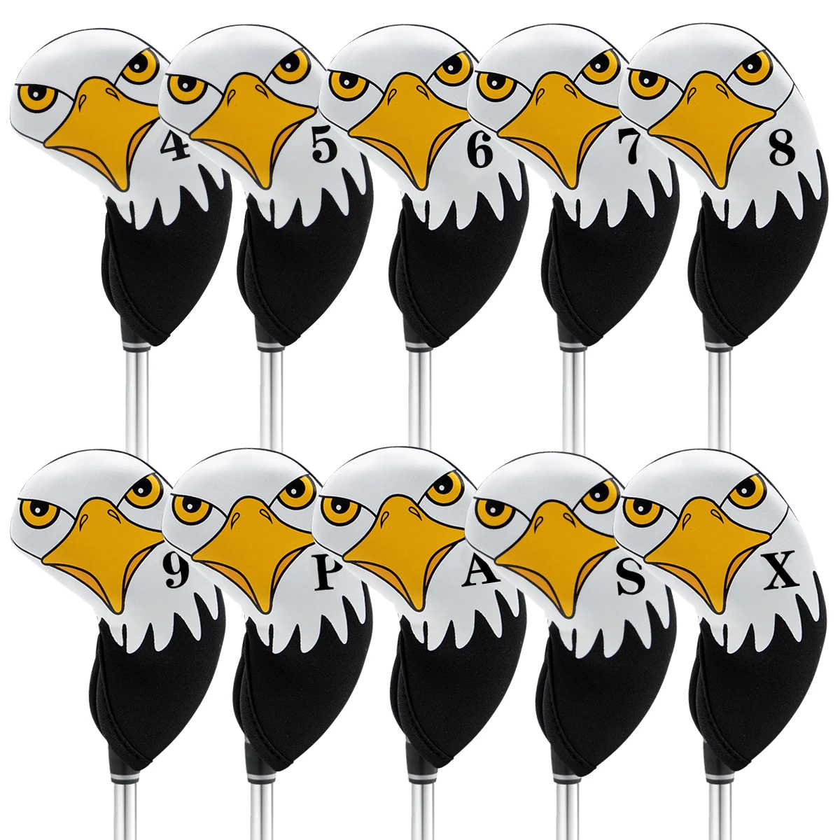 

Waterproof Eagle Golf Club Iron Cover Golf Iron Head Covers Golf Club Iron Headovers Wedges Covers 10pcs/set