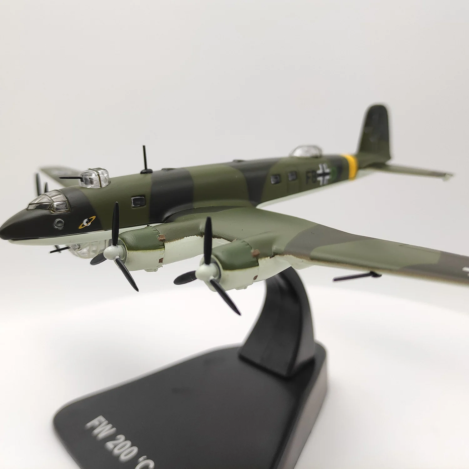 دييكاست 1/144 مقياس الألمانية Fw200 كوندور طائرة الاستطلاع سبيكة نموذج طائرة جمع لعبة هدية عرض حلية #3