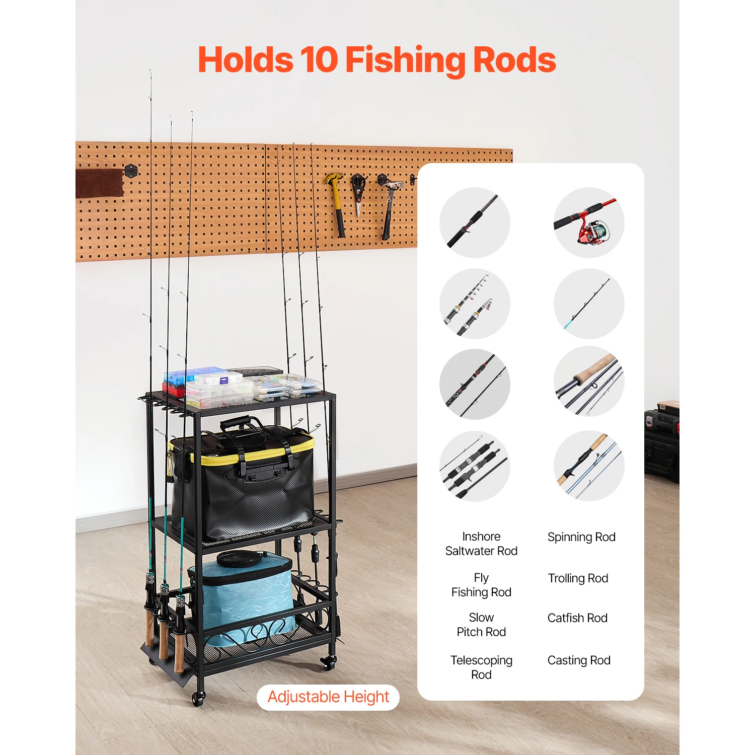 Fishing Rod Holder for 10-Rods - Fishing Rod Case review and price