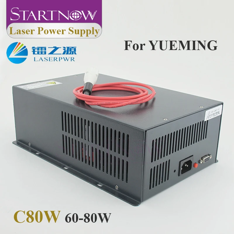 Startnow HY-C80W Alimentatore laser CO2 con regolatore di tensione 110/220 V Fonte per parti di macchine per incisione Yueming CMA 60 80 W