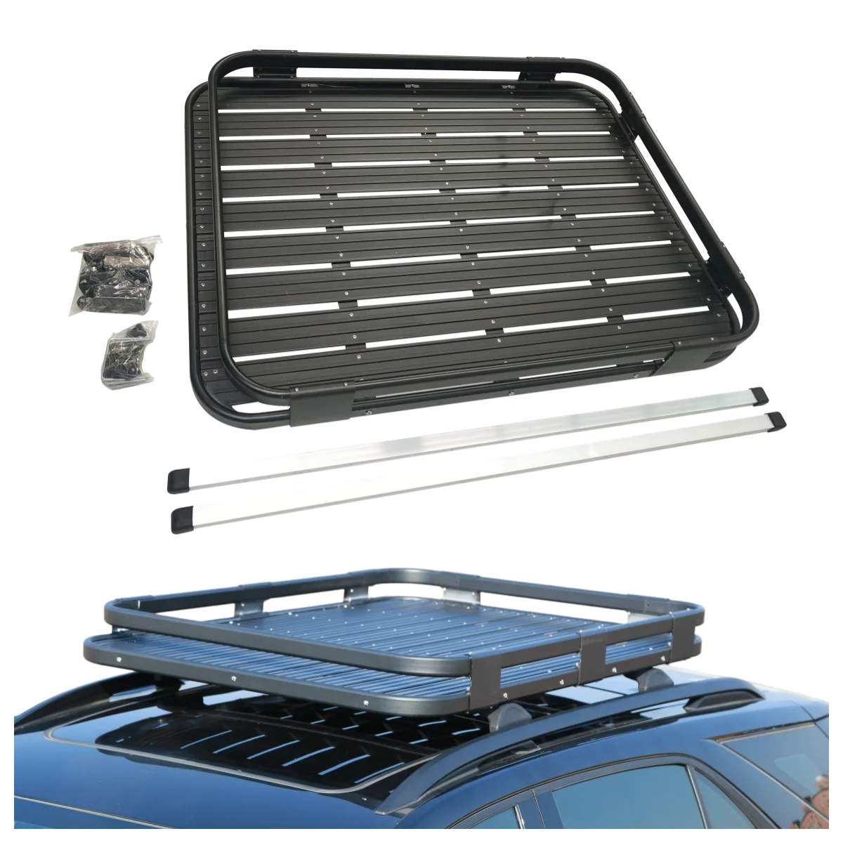 

STLFYH-F-006 High Quality Universal Aluminum Alloy Car Roof Rack Roof Basket Luggage Rack Car Carrier Basket