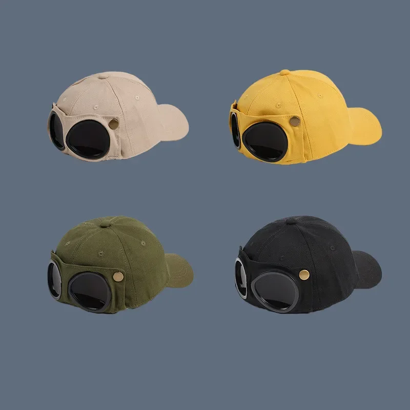 New Fashion High Quality Men Women Pilot Glasses Duck Hat Fashion Wild Students Street Trend Cortex Baseball Cap 2020