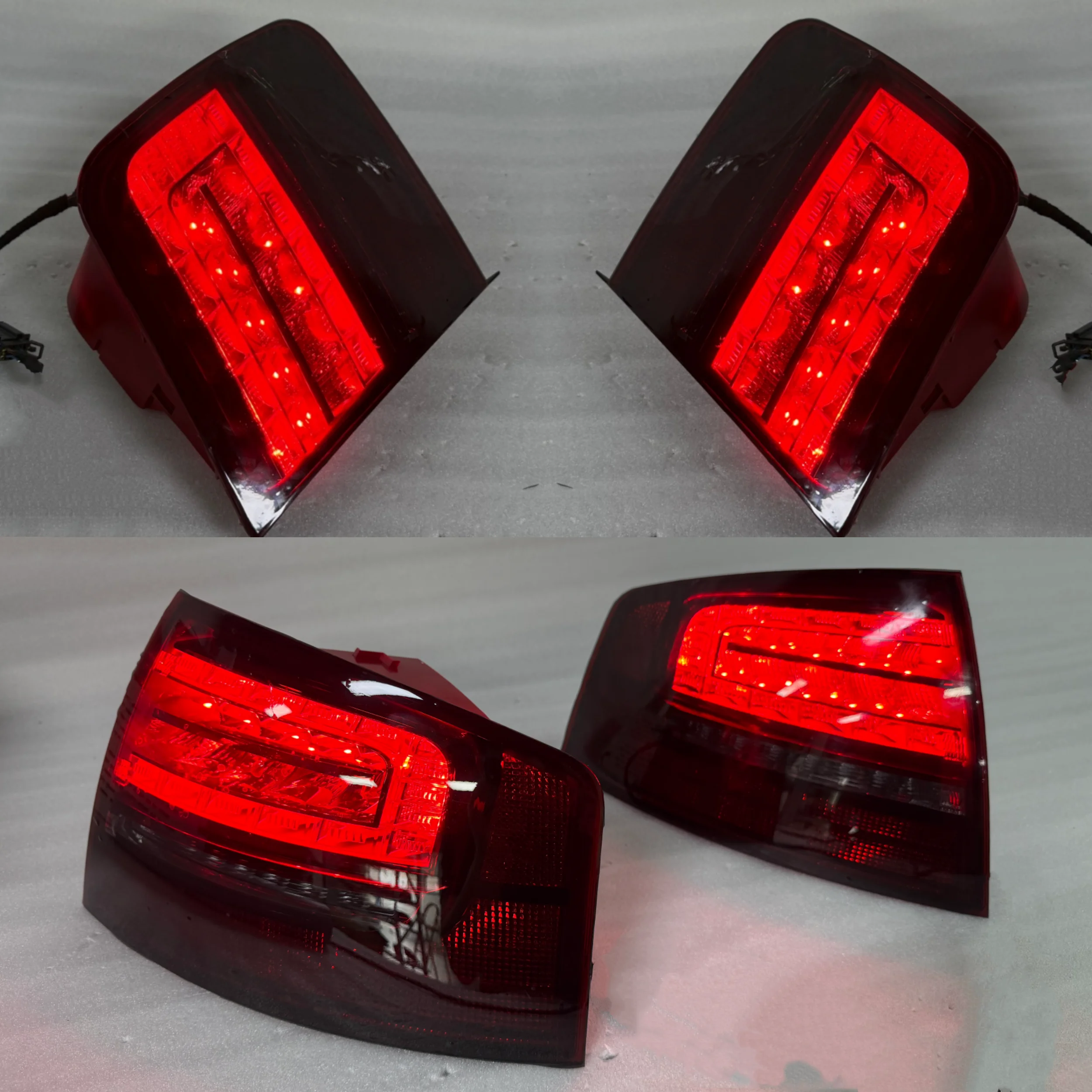 4pcs Car Tail light for Audi A8 D3 05-10 modified smoke black Brake light Turn signal Reverse light