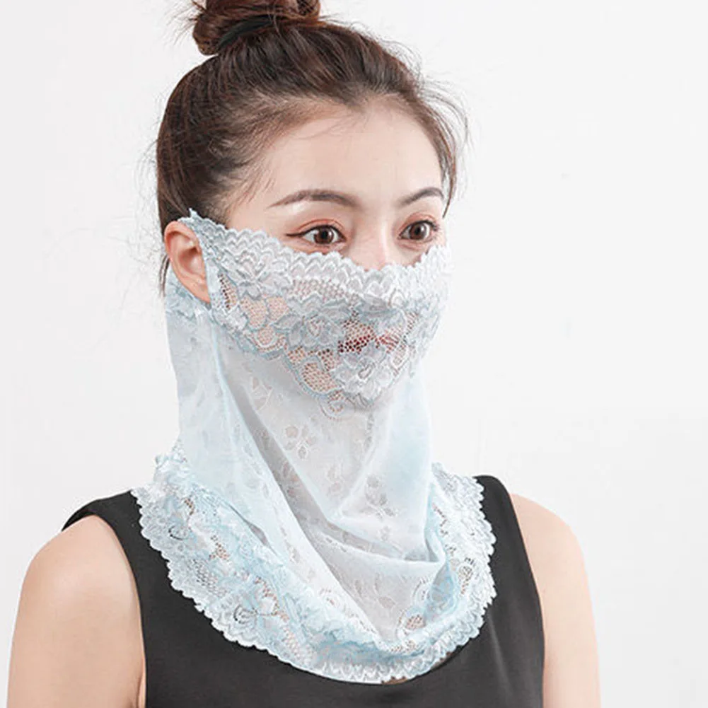 Comfortable Summer Neck Cover Cycling Protection Breathable Sun Protection Casual Style Dust Proof Elastic Fit Machine Washable