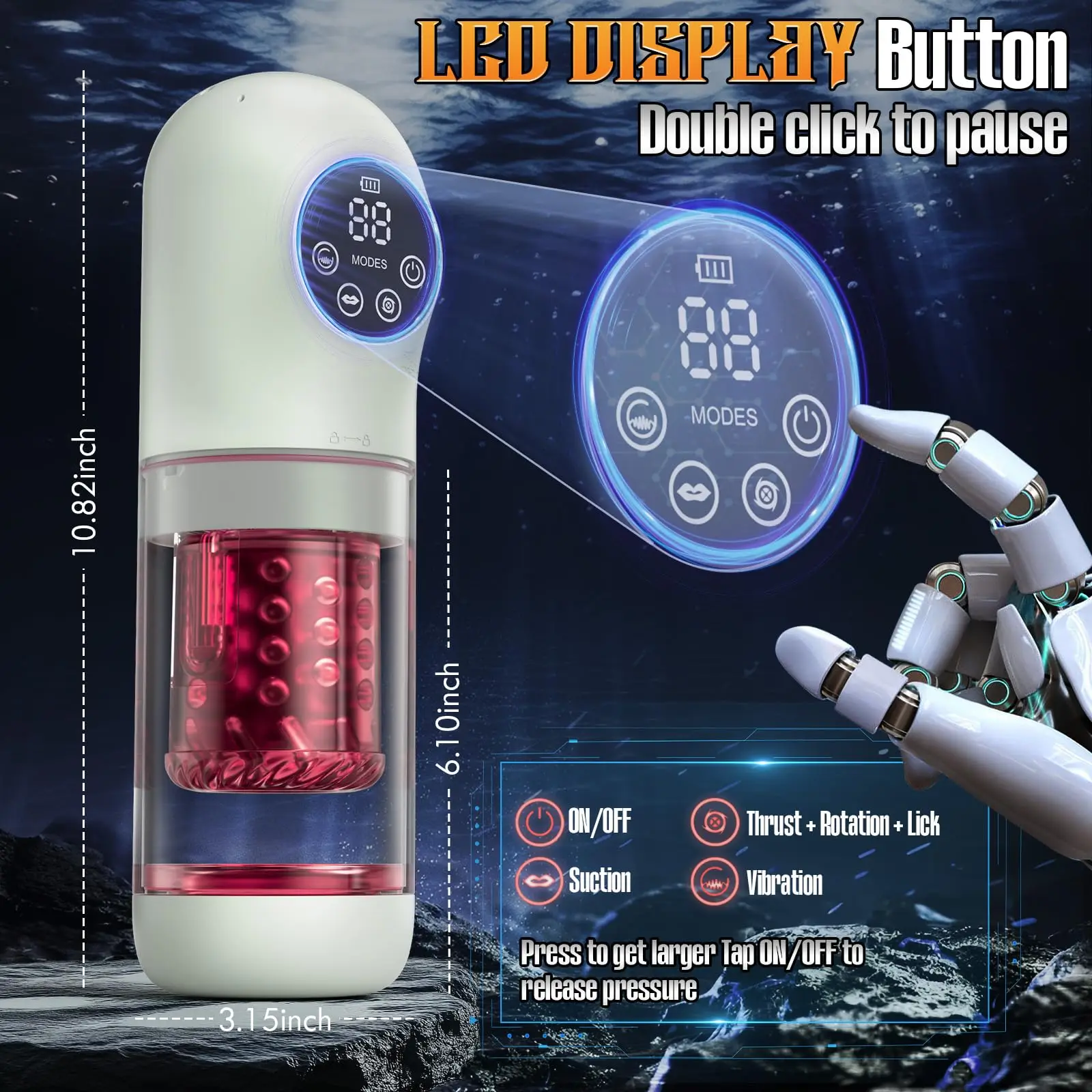 Automatic Rotating Sucking Male Masturbator Penis Pump Thrusting Licking Sex Machine Stroker Pocket Pussy Adult Sex Toys for Men - Image 6