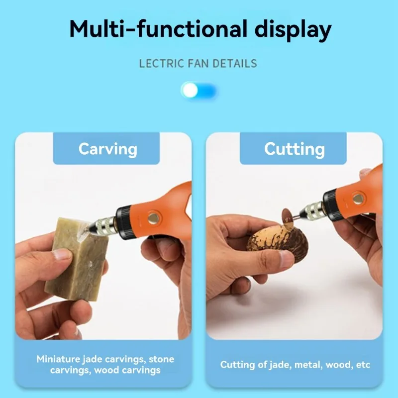 AT05-For DIY Wooden Carving Model Making Handheld Grinding Pen Rotary Tool Kit Electric Grinding Machine For Woodworking Detaili