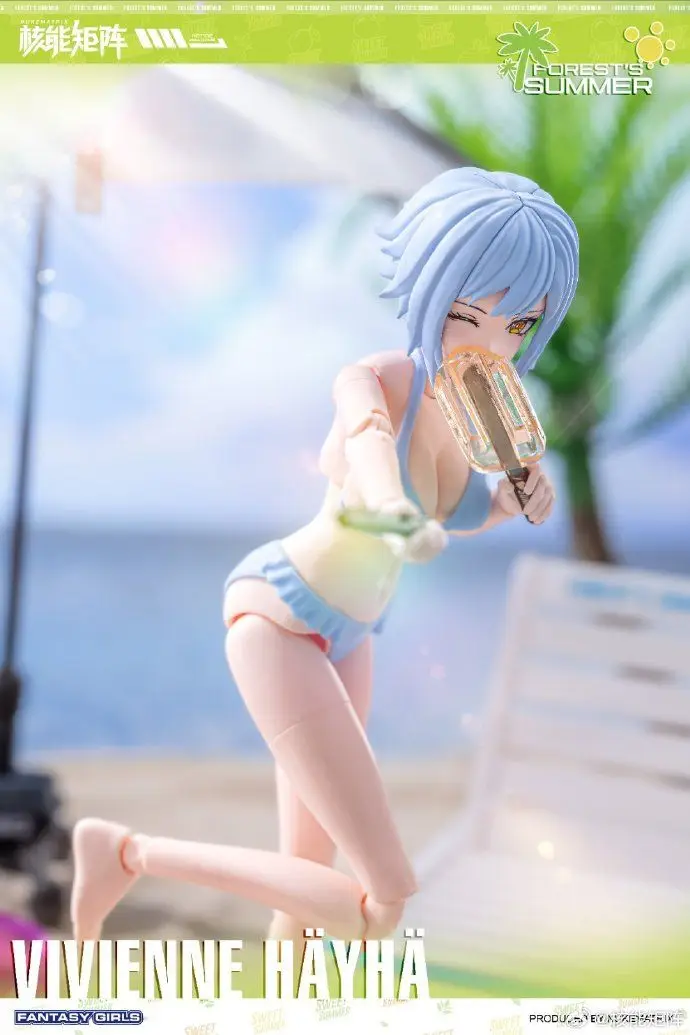 Original Nuke Matrix Figure Forest'S Summer Vivienne Hayha Anime Figures Swimsuit Fox Hunt Mobile Suit Girl Bedroom Ornament Toy