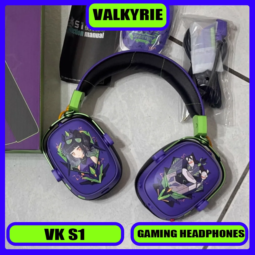 

VALKYRIE VK S1 Gaming Headphones 3-Mode Wireless Headset HiFi 50mm Large Dynamic Low Latency Esports Chip Bluetooth Earphones
