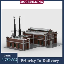 MOC City Industrial Factory Building Block Set Model Steel Factory Workshop Street View Architecture Collection Toy Gifts