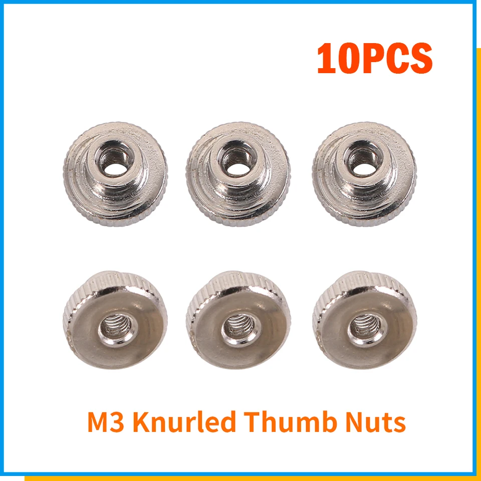 3D Printer Heated Bed Leveling Nut Z-axis Leveling Nut M3 Knurled Thumb Nut for Makerbot Prusa I3 Printer