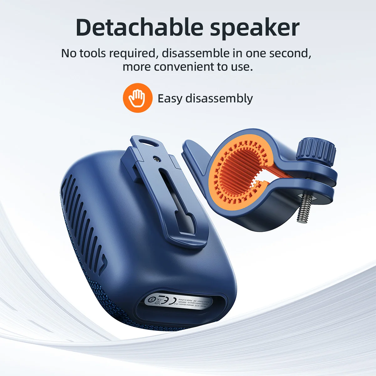 HOCO HC35 Outdoor Riding Bluetooth 5.4 Speaker Wireless Mini Audio Music Player Supports Bluetooth Playback FM TF Card USB Flash