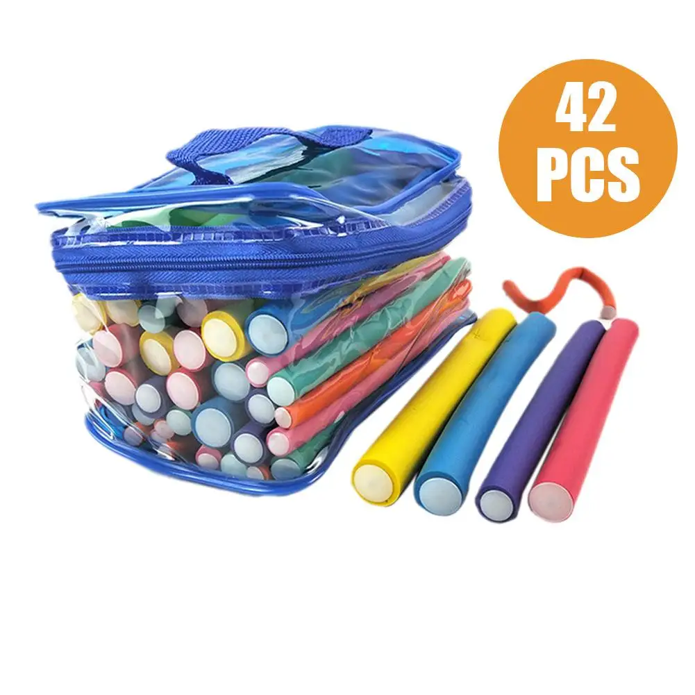 42 قطعة مجموعة قضيب تجعيد الشعر المرن صناع مموج الشعر بدون حرارة رغوة ناعمة Bendy تويست لا بكرات تجعيد الشعر الحراري أدوات تصفيف الشعر #6