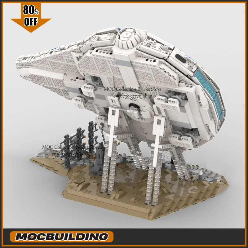 UCS Spacecraft MOC Building Blocks Spaceship Starfighter Technology Bricks With Display Stand Toys DIY Assembly Collection Gifts