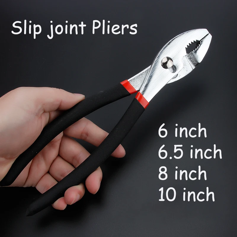 Slip joint Pliers Adjustable automobile Repair Tool Big Mouth Fish Tail Pliers Slipper Pliers 6 inch 6.5 inch 8 inch 10inch