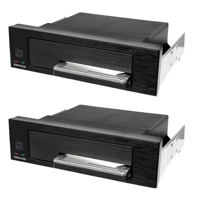 

2X Universal Hot Swap Mobile Rack For 2.5 Inch Or 3.5 Inch SSD/HDD, Internal Tray-Less Hard Drive Backplane Enclosure