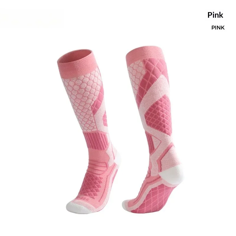 

Ski Compression Socks For Men Women Thermal Cycling Socks With Cushion Sole Moisture Wicking Hiking Socks Winter Warm Long Socks