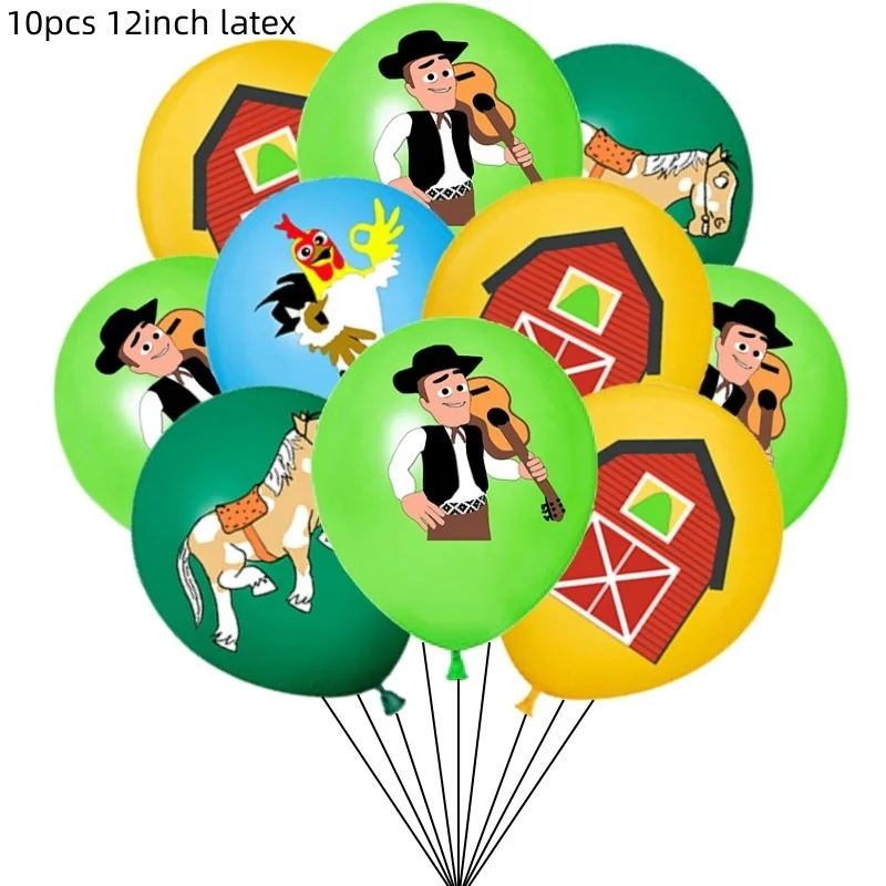 Bauernhof Geburtstag Dekoration Tier Thema Geburtstag Party Liefert Set Geschirr Ballon Platte Tasse Serviette Tischdecke Für Kid Party – Detail 9