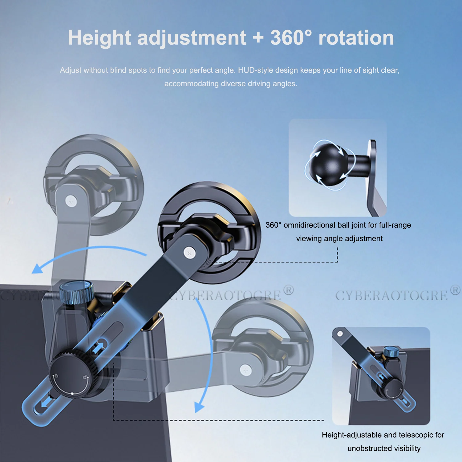 For Tesla All Models Central Control Navigation Screen Side Mount Stronger Magnetic Holder Car Phone Holder Aluminum Alloy Mount