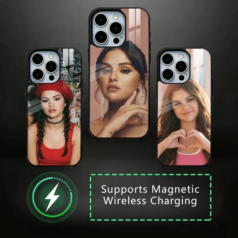 

Singer S-Selena Gomez Phone Case For iPhone17,16,15,14,13,12,11 Plus,Pro Supports Magnetic Wireless Charging