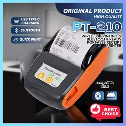 Mini Portable Thermal Printer GOOJPRT PT-210 58mm Handheld Barcode Thermal Printer 203dpi Electronic Labeler pos Android /Ios
