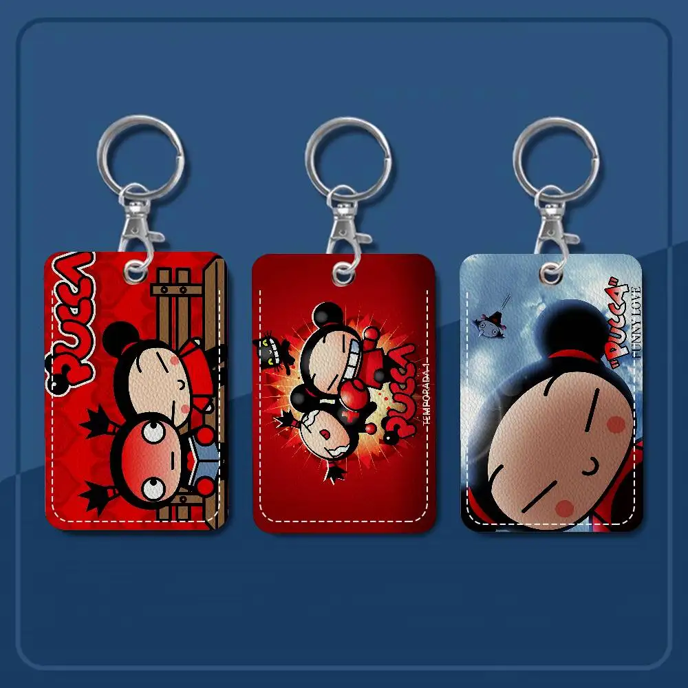 Animation Series P-Pucca Personalised Holder Suitable For Bank Card,Subway, Bus Card Wallet Card Case Badge Holder Keychain