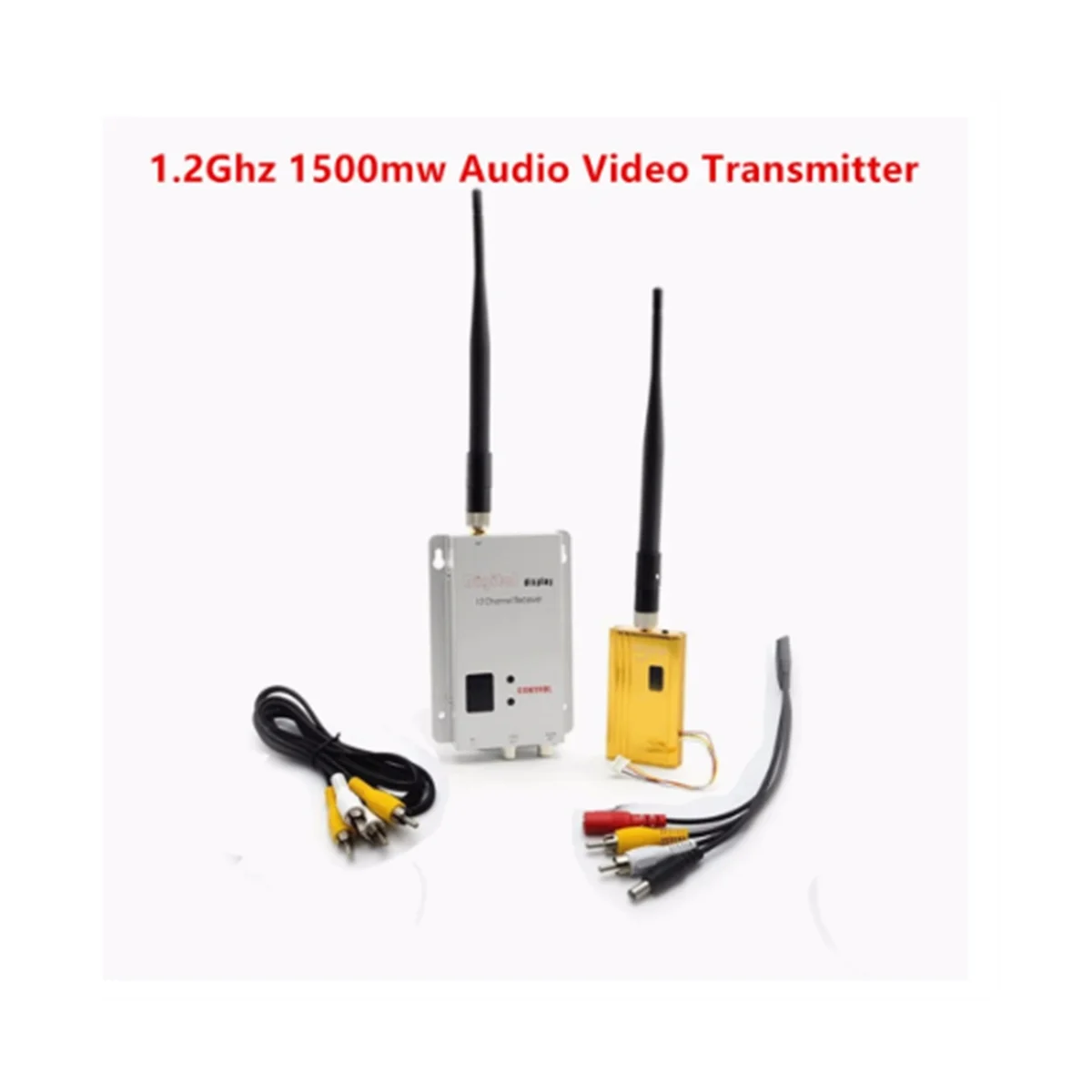 FPV 1.2Ghz 1.2G 8CH 1500Mw Wireless AV Sender TV Audio Video Transmitter Receiver Combo for QAV250 250 FPV RC(B)