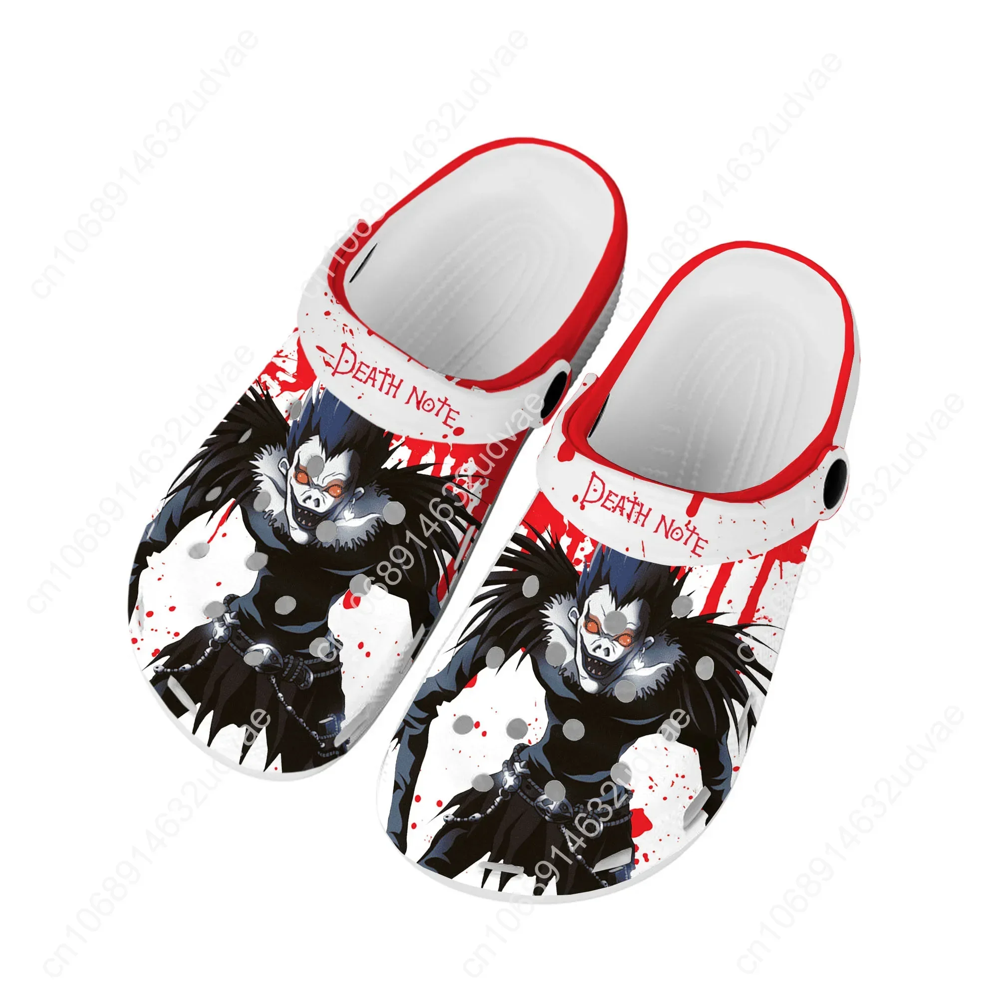 Chinelos de praia personalizados tamancos para homens e mulheres, tamancos de halloween, Death Note Home Tamancos, Demônio Ryuk Horror, Adolescente, Tamancos De Jardim