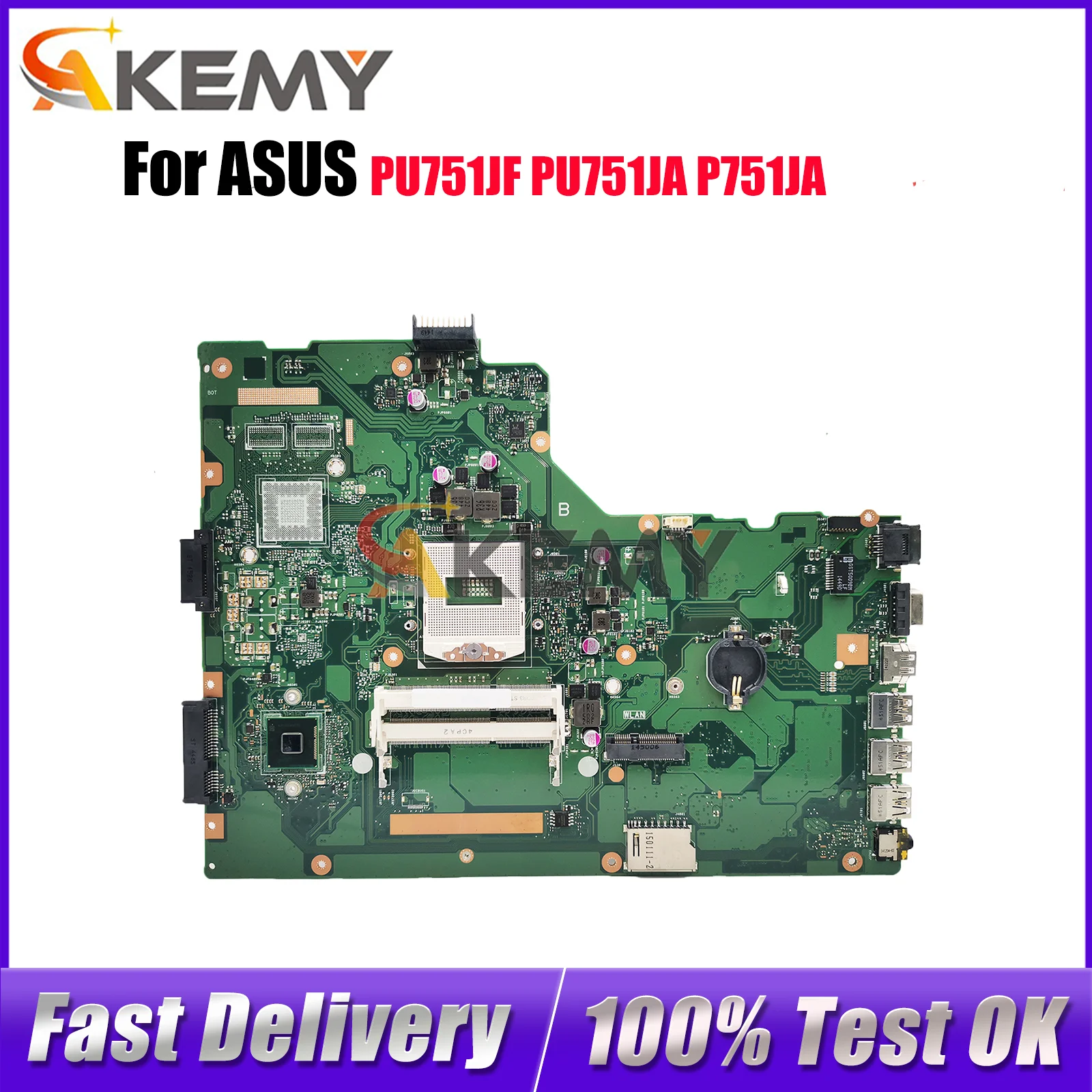 

P751JA Материнская плата для ноутбука ASUS PU751JA P751JF PU751JF P751JA P751J P751JD Материнская плата для ноутбука 100% тестирование ОК быстрая доставка stk