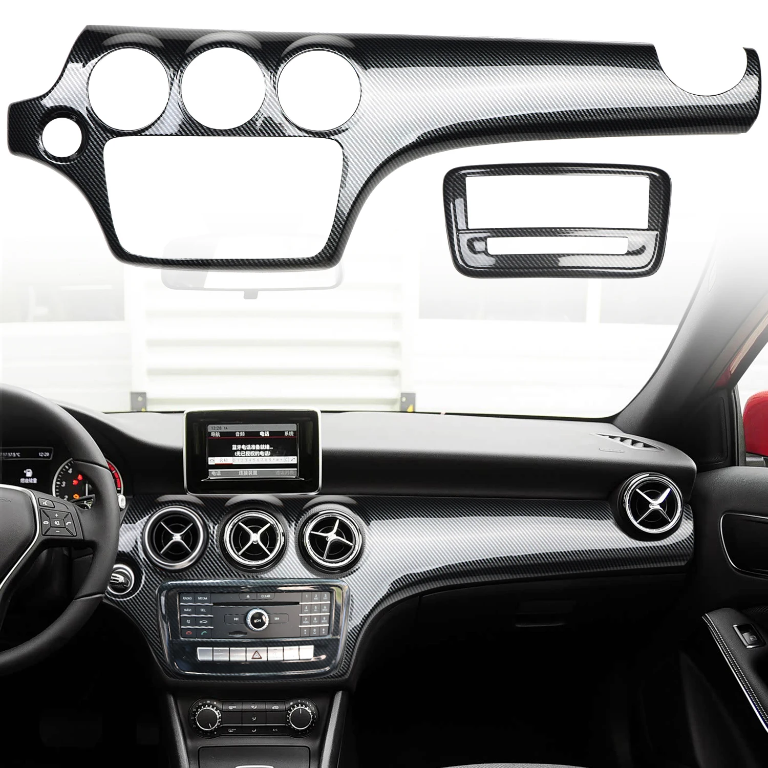Guida a Sinistra! Decorazione Cruscotto Auto Pannello Console Centrale per Mercedes-Benz Classe A W176 2013 2014 2015 2016 2017 2018 Accessori Auto