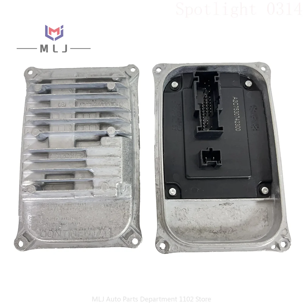 

Для Mercedes-Benz W253 W205 W247 W177 W213 W167 2019-2024: Модуль управления светодиодными фарами (балласт) A2479004104 A2479004204 DRL
