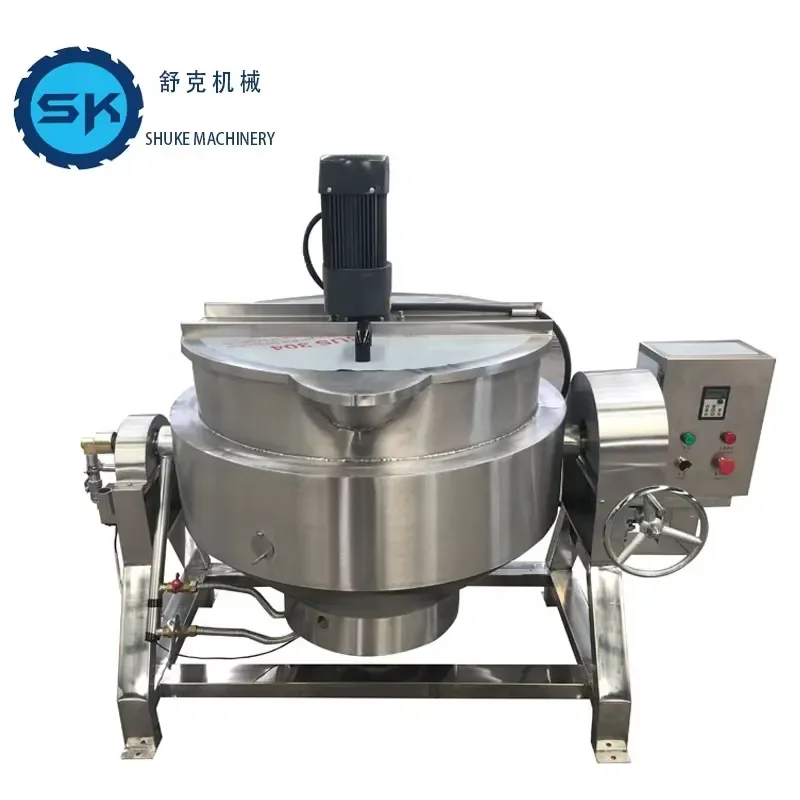 Industrial 300L Auto Jacket Cooking Kettle for Automatic Food Cooking Mixer Machine Boiling Machine