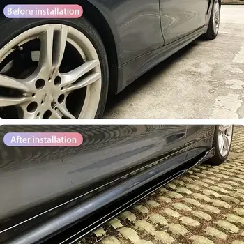 適用於BMW3系列E90 E91 2005-2011款側裙唇邊 2.2米 86.6吋 8件組 ABS材質分流器車身套件裝飾改裝外飾配件 8 最佳銷售 BMWE90側裙 - №4