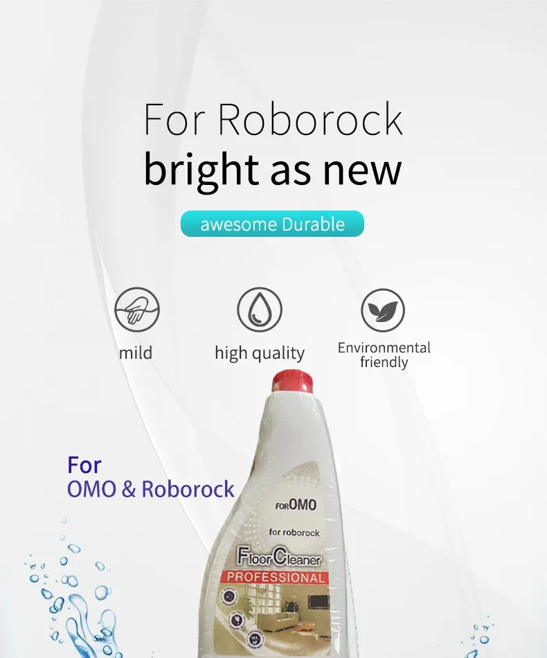 OMO 480ML liquid For Roborock S8 Pro Ultra/S7 MaxV Ultra/Dyad/S7/Q5 Floor Cleaning Vacuum Cleaner Parts Robot Mops Antibacterial