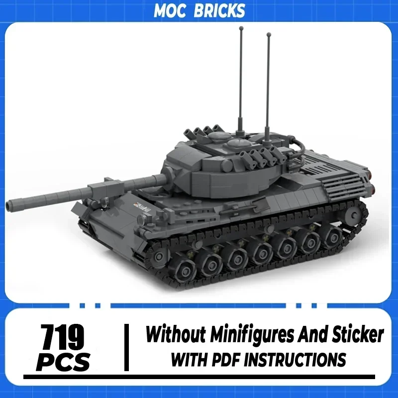 

Военная серия Moc, строительные кирпичи, леопард 1, модель танка, технология, модульные бронированные автомобильные блоки, подарки, игрушки для DIY, наборы для сборки