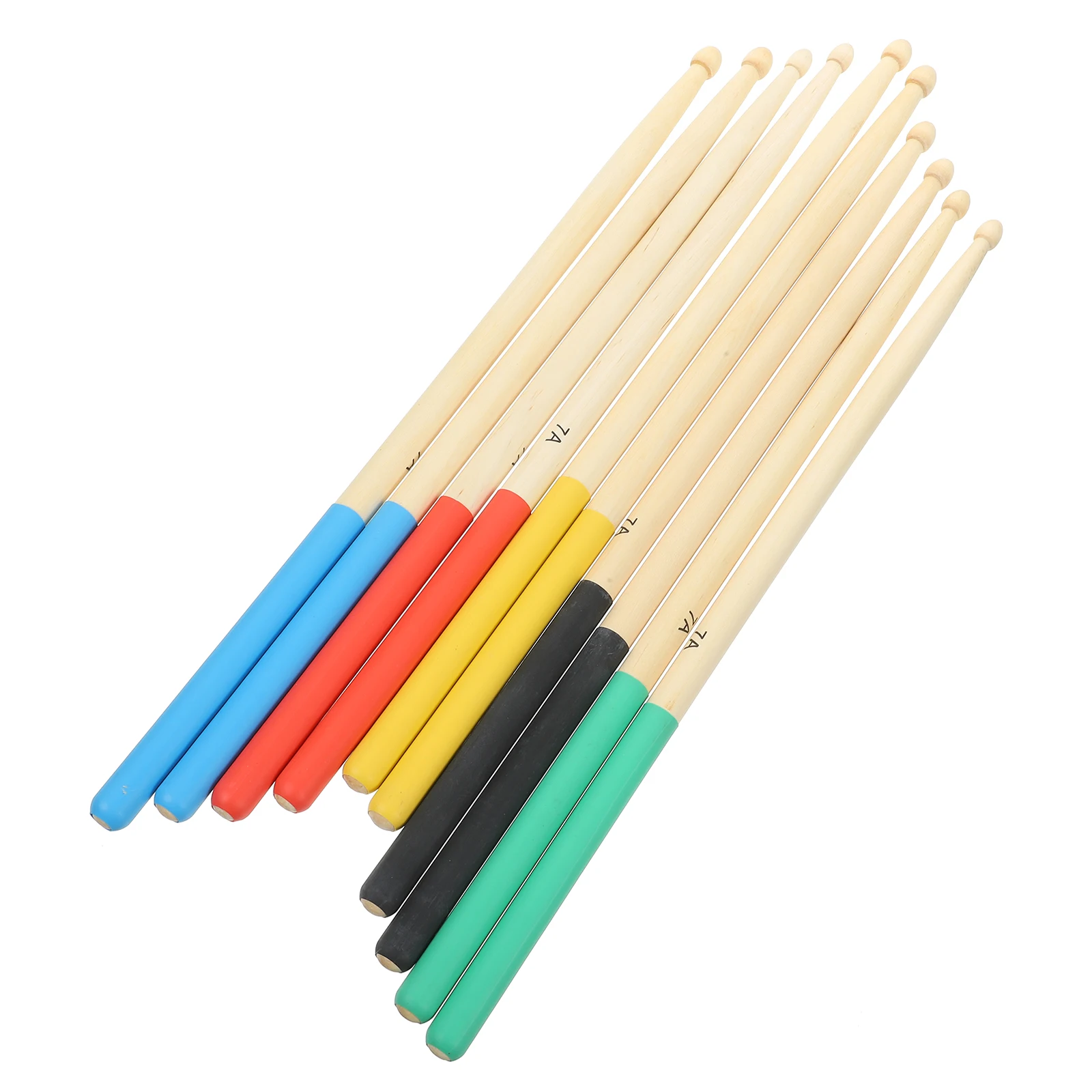 

5 Pairs Drum Sticks Performance Drumsticks 7A Colorful Wooden H les for Percussion Instruments Kids Adults Accessories