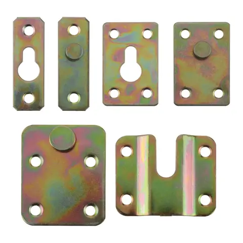 1 Sets Iron Wood Bed Fittings Connectors Bed Brackets Frame Connecting Furniture Rail Hook Bracket Hinge Fitting Connector Lock