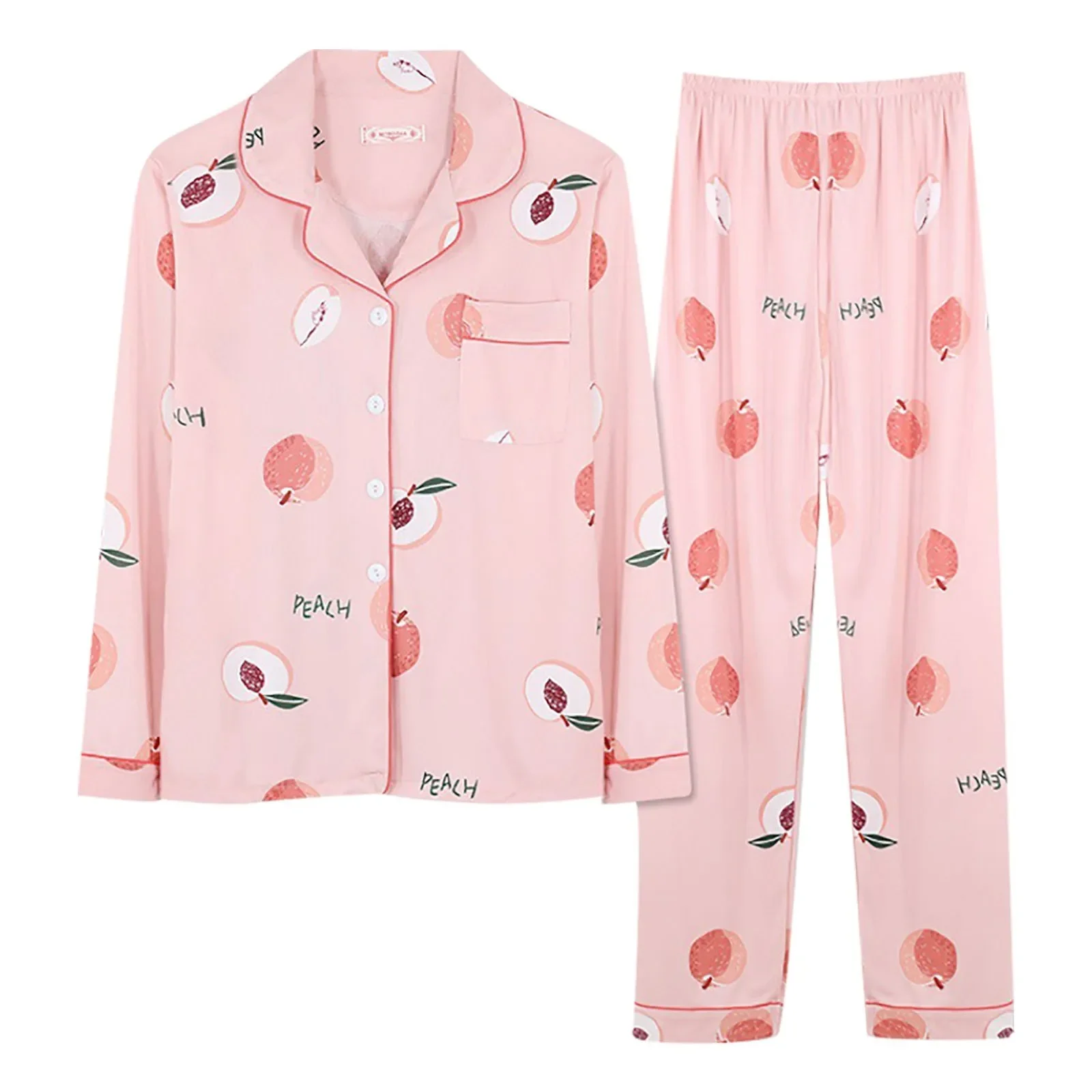 

Cozy - Pajama - Sets Women'S Pajama Set 2 Piece Button Pajama Set Soft Long Sleeve Top And Pants Pajama Set Casual Set Lenceria