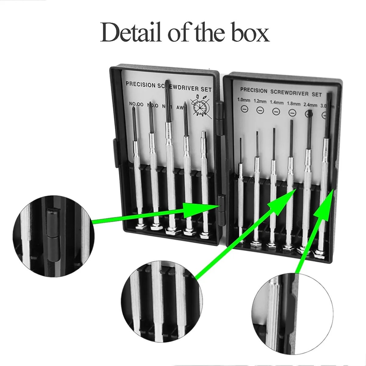 Y31A 11PCS Small Precision Screwdriver Set, Mini Screw Driver Set Kit, 6 Different Sizes of Flat-Head -Screwdrivers