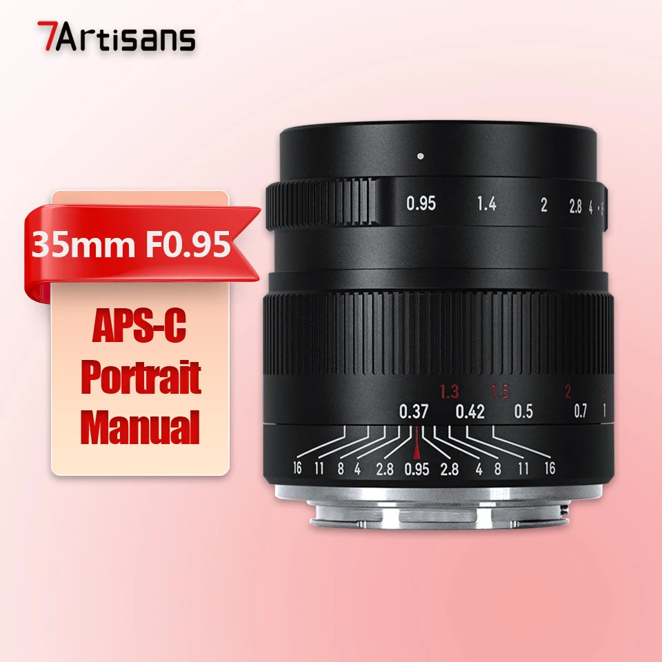 7artisans APS-C 35 mm F0.95 extra groot diafragma portretcameralens met E Nikon Z XF Canon EOS-M RF M43-vatting