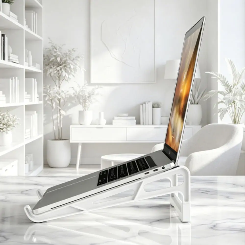 New Plastic Laptop Stand Ventilated Support Foldable Ergonomic Height Riser Hollow Notebook Holder For Office Work