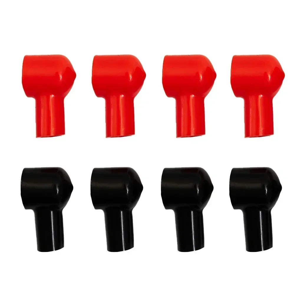 Black Red Battery Insulation Cover For Car Marine Commercial Power Sports Tool Parts 12x20mm PVC Cable Quality