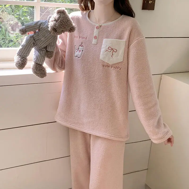 

Women's Clothing Pajamas Winter Thicken Keep Warm At Home Outdoors Comfortable Ventilate Cute Kawaii Cartoon Exquisite Fashion