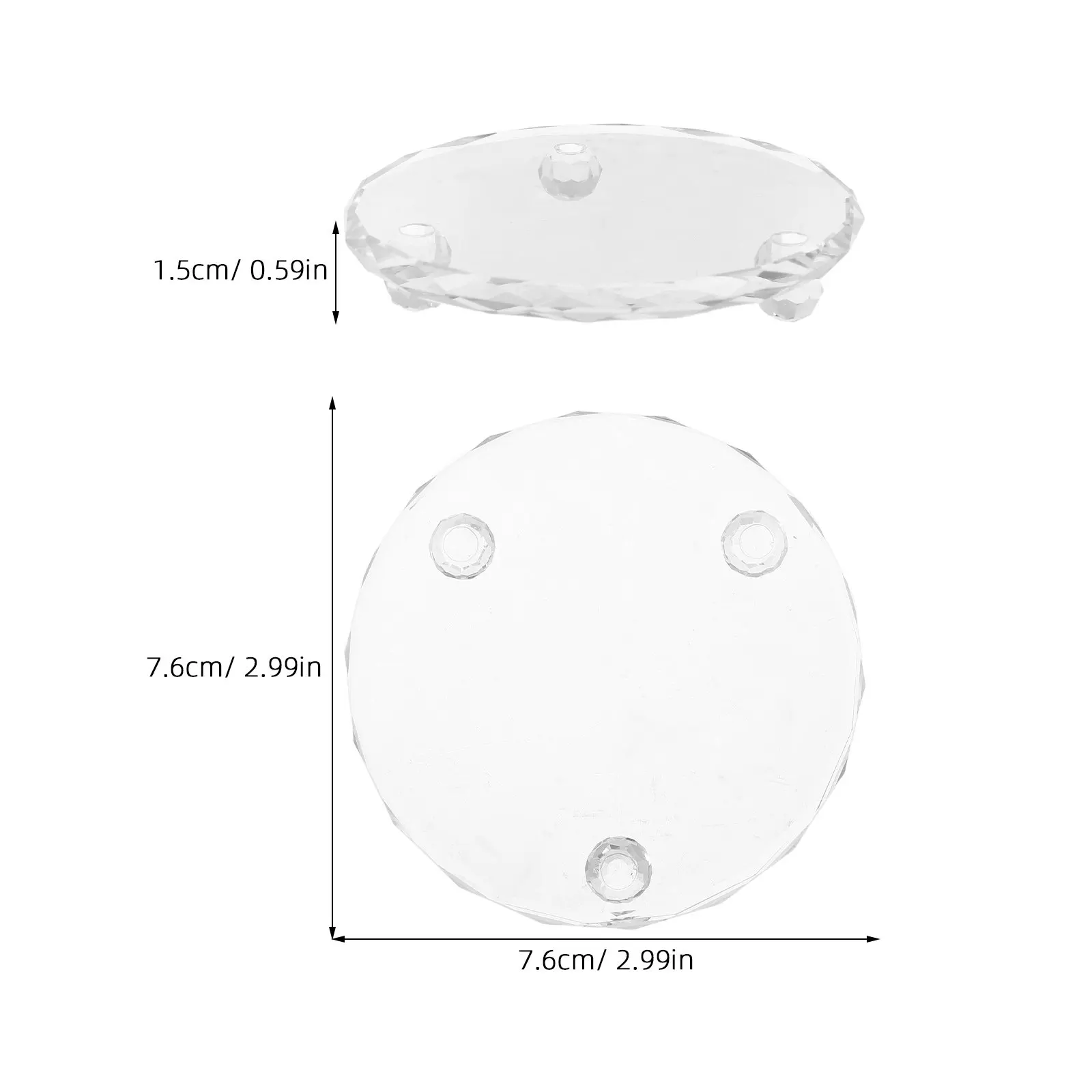 2Pcs Clear Glass Pattern Weights Round Heavy Fabric Sewing Weights Quilting Cutting Paperweight Chinese Calligraphy Supplies