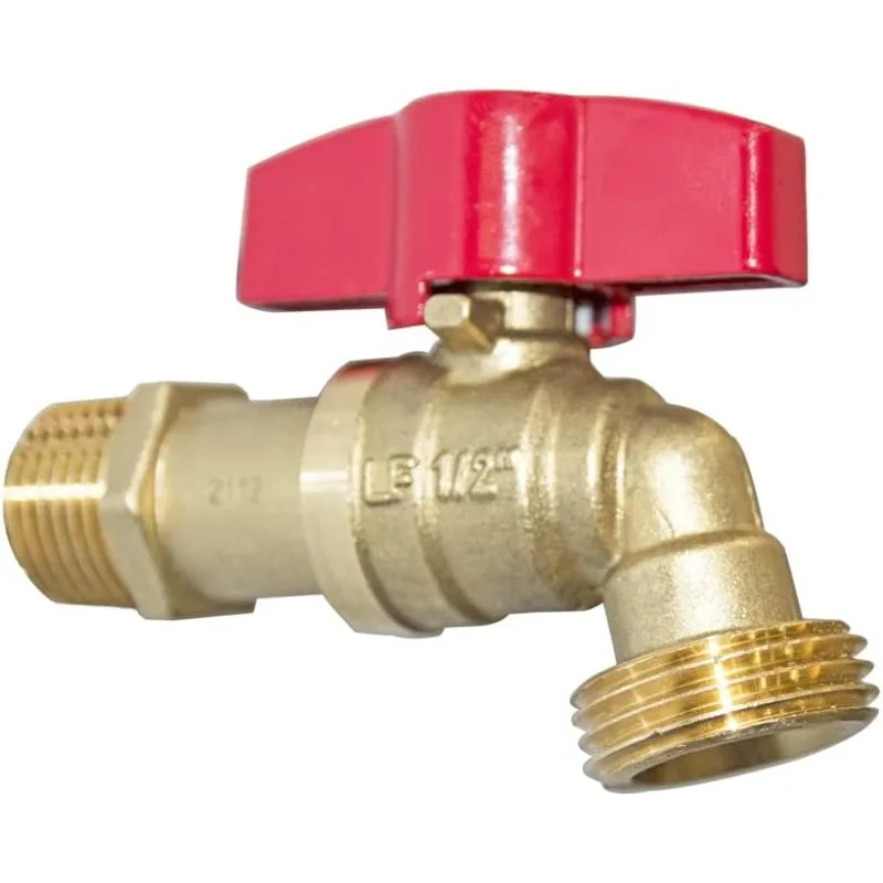 Outdoor Spigot Hose Ball Valve Hose  Off Valve No Lead Brass Stop Valve 1/2