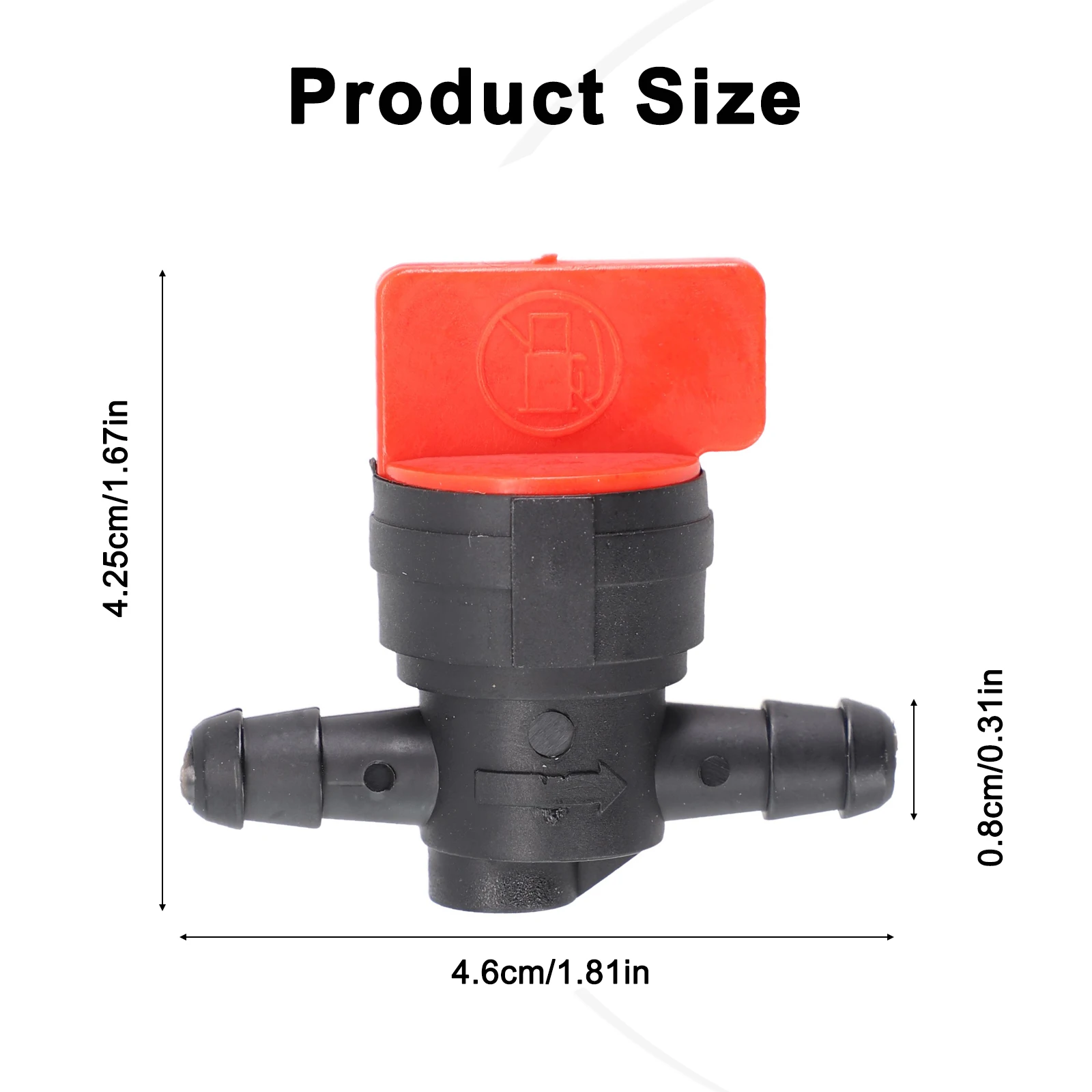 1pc 8mm In-Line Petrol On-Off Fuel Tap Switch Valve Plastic Motorcycle Bike ATV Lawnmower Accessories For 1/4