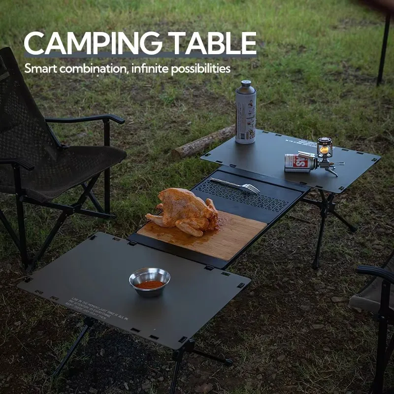 CK-3650 IGT Portable Camping Chair And Table Set Outdoor Folding BBQ Grill Table Coffee Table Outdoor Foldable Camping Rack